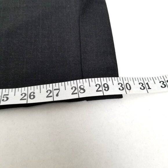 GS Mens Dress Pants 46/30 Charcoal Black Wool Blend Professional Business Formal - Picture 8 of 9
